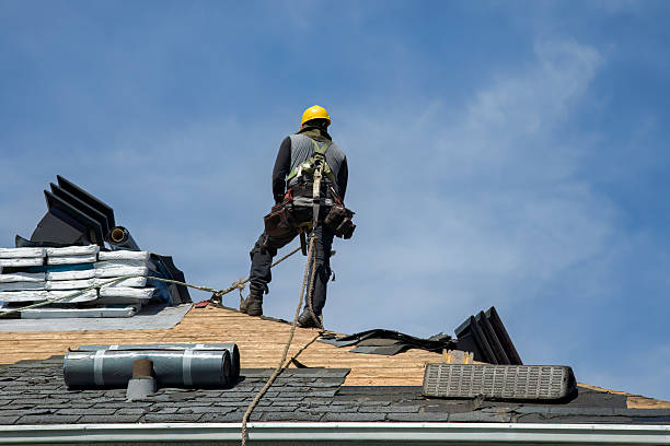 Professional Gutter Installation technician working in Bennington, NH